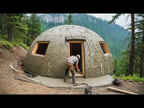 This guy builds a luxury dome house in just a few days! From start to finish! @domegaia