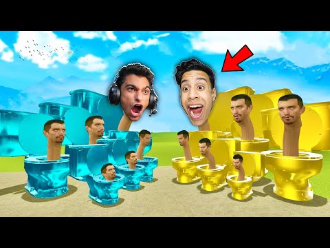 جيش حمام شتبي دوب دوب الدايموند ضد جيش حمام شتبي دوب دوب الجولد (من الاقوي)!!؟ 🔥😱| Garry's Mod