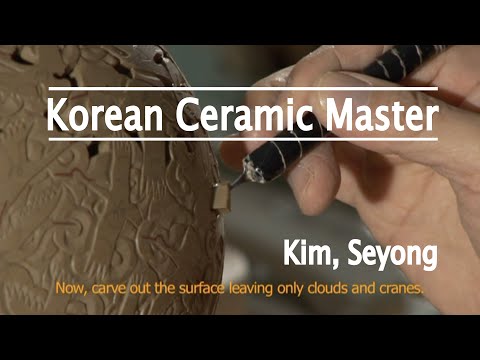 Korean Ceramic Master, Open-work Celadon, Kim,seyong, "From Earth to Light"