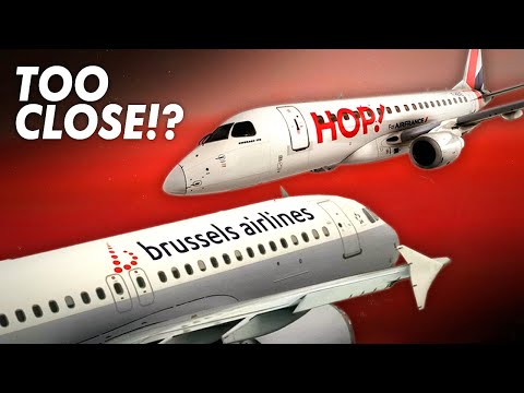 Meters from COLLISION in Paris! Brussels and HOP Airlines