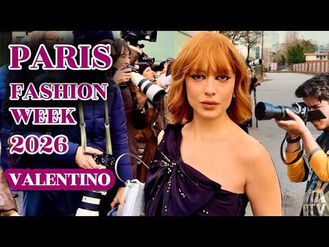 Valentino at Paris Fashion Week 2026 ✨ | Haute Couture & Celebrity Street Style in 4K