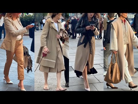 SPRING STREET STYLE OF MILAN | ELEGANT OUTFITS LOOKS BY ITALIANS FASHION TRENDS 2025 | SHOPPING WALK