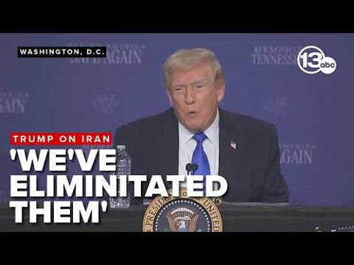 RAW: Trump shares update on Iran war efforts, says US is pausing strikes on key power plants