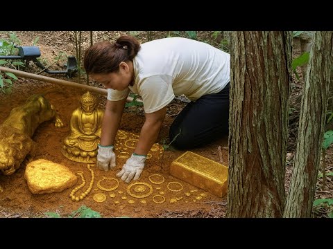 A treasure hunter stumbled into a mysterious forest and unearthed a hidden treasure. He was stunned.