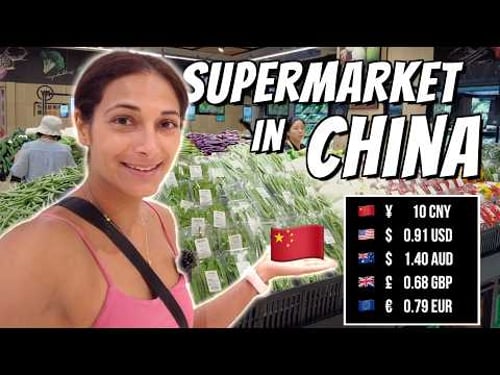 CHINA SUPERMARKET TOUR with PRICES | The real cost of living in China 🇨🇳