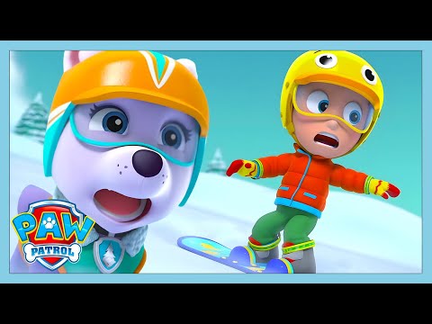 OUT OF CONTROL SNOWBOARD! | Paw Patrol | WildBrain Kids
