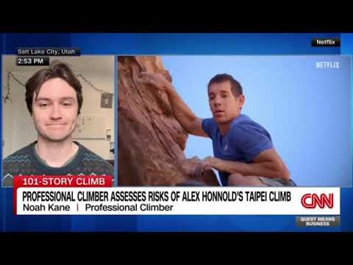 Climber Noah Kane on Alex Honnold's plan to ascend a skyscraper live on Netflix