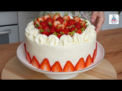 Бесподобный ТОРТ “Белая Клубника”: пышный бисквит, клубника и взбитый ганаш!