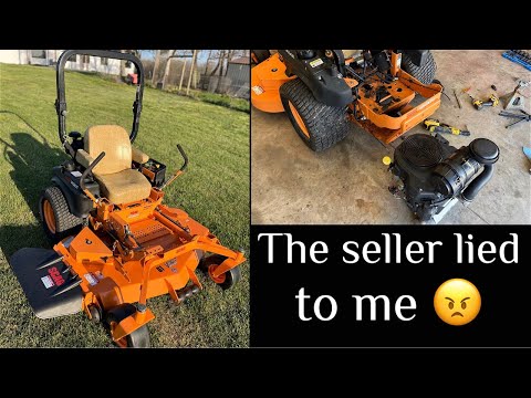 Replacing the motor on the cheap $400 scag zeroturn mower.