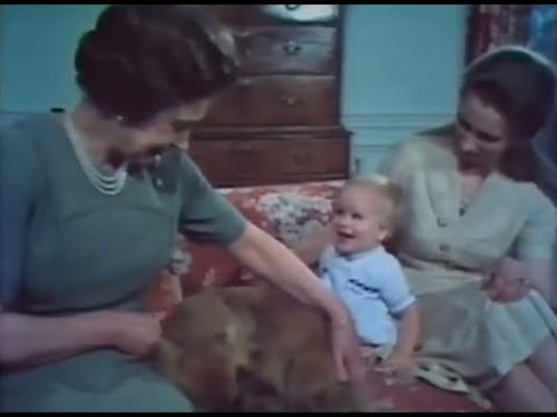 Queen Elizabeth II with Princess Anne and Peter Phillips | BBC News - 25 December 1978