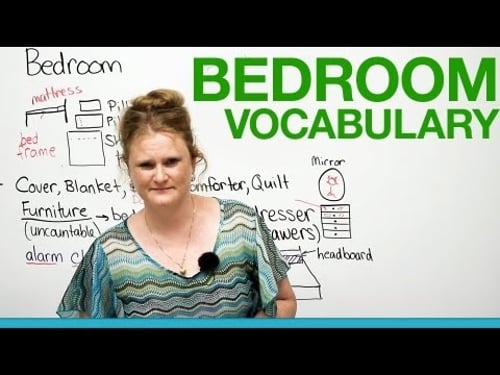 English Vocabulary - In the bedroom...