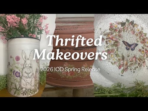 Thrifted Makeovers using New IOD Spring Release