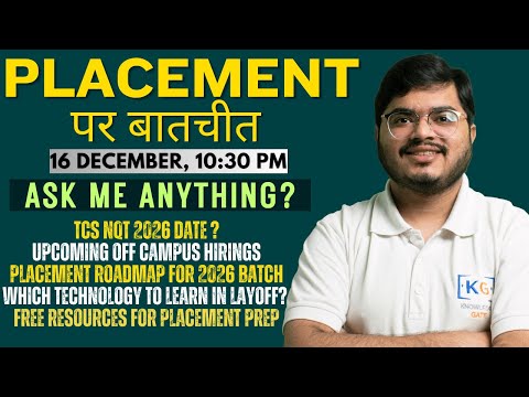 IT Placement Preparation Live | Roadmap for Freshers | TCS Infosys Wipro Cognizant | Ask Me Anything