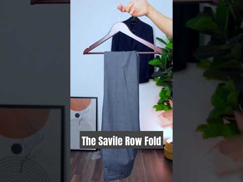 The ONLY Way to Hang Your Pants | The Savile Row Fold #shorts #howto #fyp #mensfashion