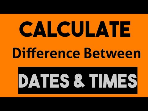How to calculate difference between two dates and times in excel