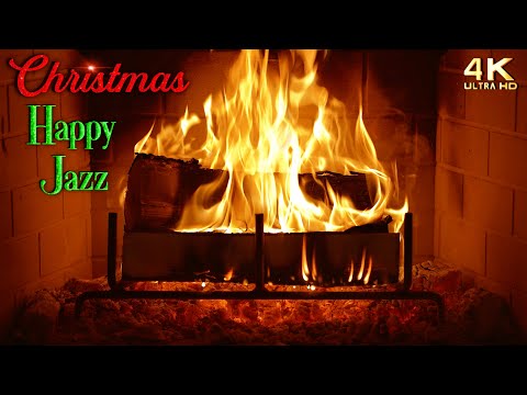 🔥 Happy Christmas Jazz Fireplace Music 🎄 Traditional Christmas Songs ⏐ No Ads
