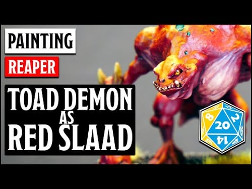 How to paint Toad Demon/Frog Demon as a Red Slaad | Reaper Bones Miniatures | Boxes of Shame