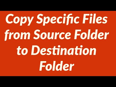 Copy Specific Files or All Files from Source Folder to Destination Folder with VBA