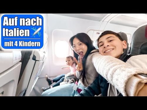 Fliegen mit 4 Kindern âïž Urlaub in Italien mit der ganzen Familie! Flughafen VLOG | Mamiseelen