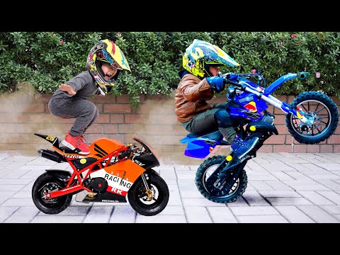 Little Biker Senya and His Awesome Tricks | Best Adventure Videos