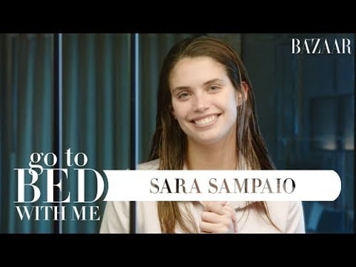 Sara Sampaio's Nighttime Skincare Routine | Go To Bed With Me | Harper's BAZAAR