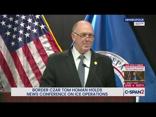 Border Czar Tom Homan Holds News Conference in Minneapolis