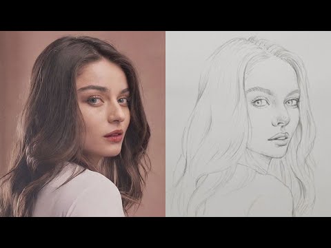 Pencil Drawing of a Girl's Face/Head with Loomis Method – Step by Step | Ep 11