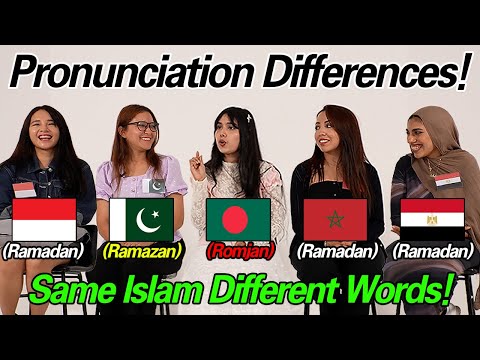 Pronunciation Differences Between 5 Countries! Same Religon, Different Words!