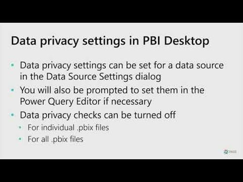 Power BI Data Privacy Settings Deep Dive - Chris Webb
