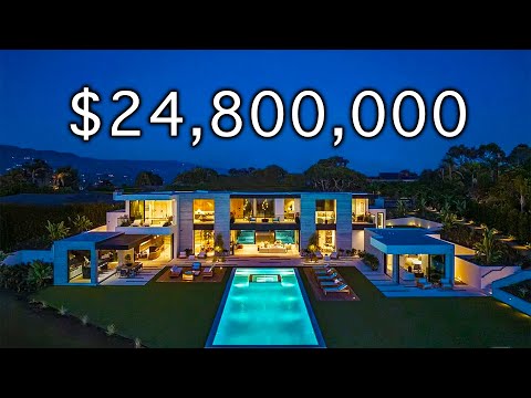 This Special Malibu Modern Mansion has a 70 Foot Pool and Ocean Views!