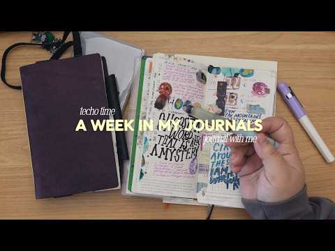 📝 techo time 17 ✸ a few days at my desk, journaling & playing with inks