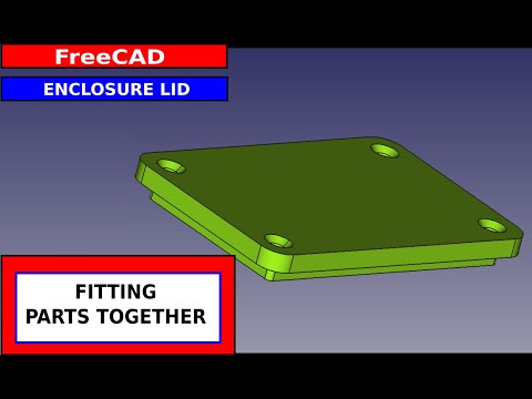 FreeCAD Electronic Enclosure Lid Using Simple Parametric Design Techniques