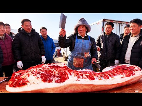 老孟賣豬肉太厲害了,半頭豬剛上抬上來,稀里糊塗就賣完了,佩服! 【立福128】