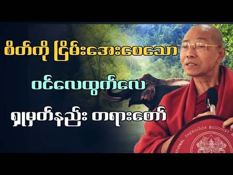 စိတ်ကို ငြိမ်းအေးစေသော ဝိပဿနာရှုမှတ်နည်း တရားတော်...(ပါချုပ်ဆရာတော်ဘုရား)...#တရားတော်များ