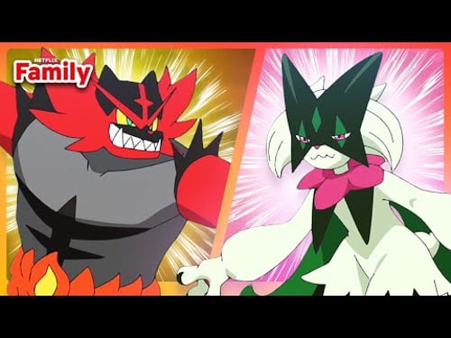 Incineroar VS Meowscarada | Pokémon Horizons: Season 3 | Netflix Family