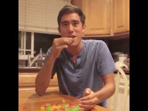 Did he just eat plastic? 🤢