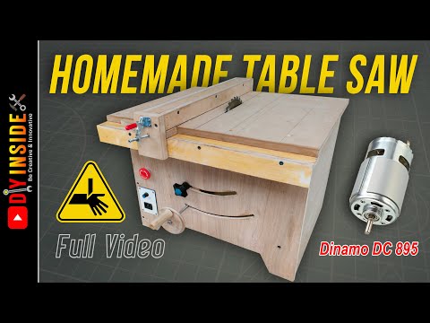 How to make a table saw from a DC dynamo (full video)