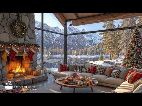 Smooth Jazz In Warm Morning Winter | Tranquil Jazz In Christmas Room By The Lake For Relaxing Mind