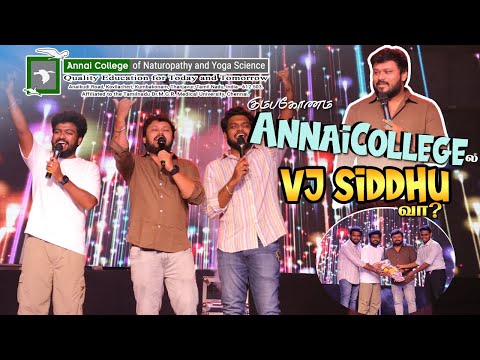 VJ Siddhu In Annai College Kumbakonam | Yuj fiesta 2024 | Naturopathy And Yoga Science
