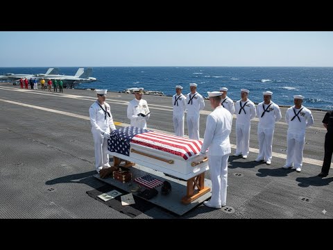 What Happens When US Navy Sailors Have A Burial in the Middle Of The Sea On Aircraft Carrier