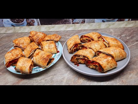 Очень ВКУСНАЯ ЗАКУСКА ИЗ ЛАВАША 💯Готовьте сразу Побольше ❗СОЧНЫЕ ХРУСТЯЩИЕ ЗАКУСОЧНЫЕ РУЛЕТИКИ❗