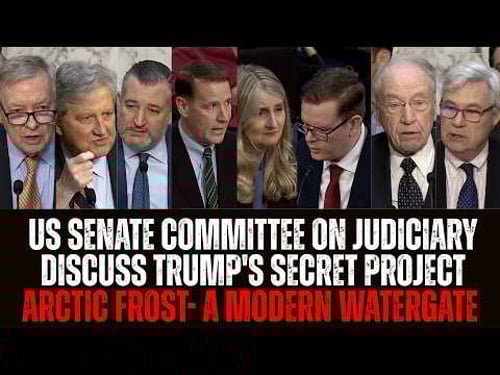 US Senate Committee On Judiciary Discuss Trump's Secret Project | Arctic Frost- A Modern Watergate