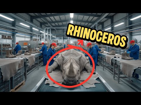 Inside a Modern Rhinoceros Leather Factory: From Rhino Skin to Luxury Shoes (Full Process)