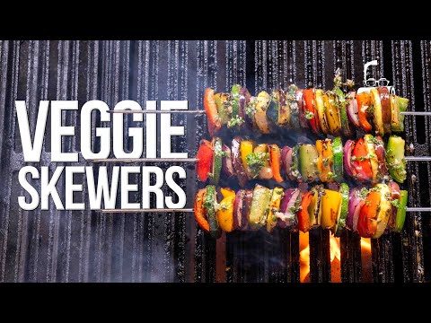 THE BEST VEGGIE SKEWERS (TRY SOMETHING NEW ON THE GRILL!) 🔥 | SAM THE COOKING GUY