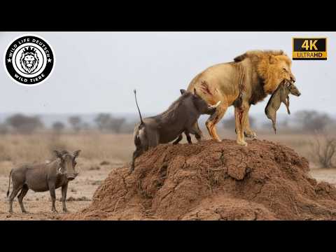 Löwe vs Warzenschwein – Der erste Kampf der Dürresaison #Tierwelt | Tierdokumentation