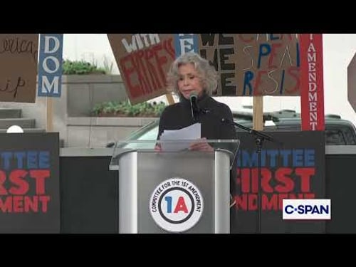 Jane Fonda Protests Against President Trump's Takeover of Kennedy Center