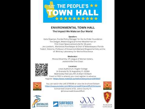 Environmental Town Hall: The Impact We Make On Our World