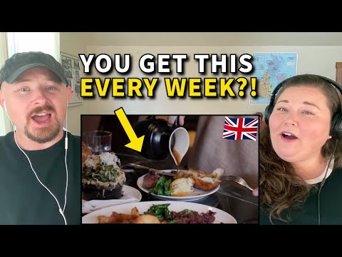 Americans React to British Sunday Roast for the First Time