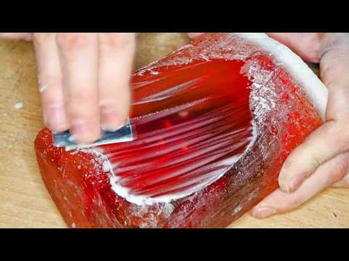 Burning 🔥 ROSE 🌹 in Ice Cube. Valentine's Day 💖 / Resin Art