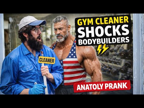 Gym Cleaner SHOCKS Bodybuilders | Anatoly Prank